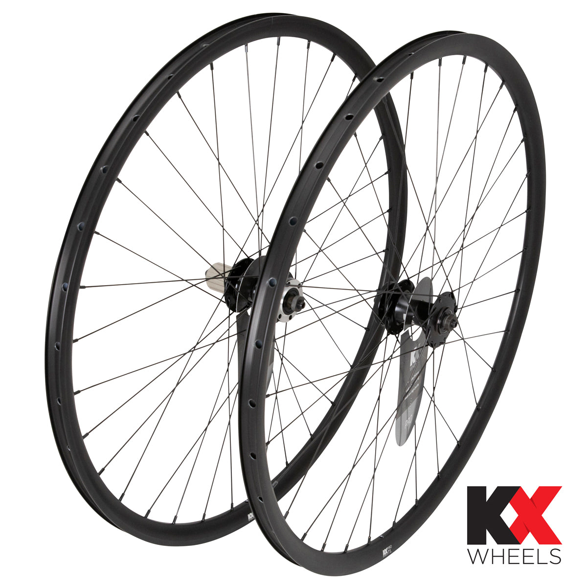 KX Pro Road Disc Tubeless Q/R Wheels in Black - Wheelset [Black]