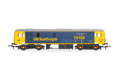 Hornby R30176TXS Railroad Plus GB Railfreight, Klasse 73, BO, 73109 „Luftschlacht um England“ – Eisenbahnlokomotiven der 10. Epoche, blau und orange