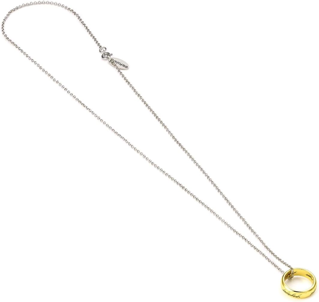 The Lord of The Rings One Ring Necklace, Gold, LRN00002, One Size, Gold, No Gemstone