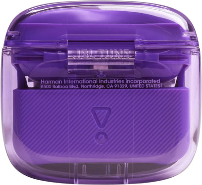JBL Tune Flex Ghost Earphones, In Ear, Noise Cancelling Bluetooth Earbuds with 32 Hours of Battery Life, Water-Resistant, Purple Ghost