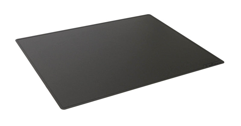 Durable Desk Mat with Contoured Edges 53 x 40cm, Non-Slip Back, Made from Polypropylene, Easy to Clean, Black 53 x 40cm Black