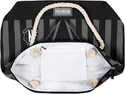 Wednesday Uniform-Soleil Beach Bag, Black, 52 x 37 cm