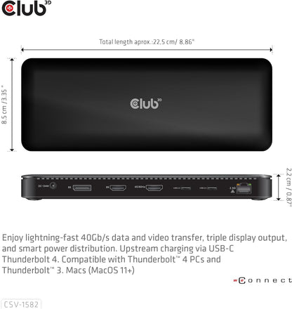 Club3D Thunderbolt4 12-in-1 Dockingstation retail