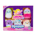 Squishville by Original Squishmallows Fun & Fabulous Squad Plush - Six 2-Inch Squishmallows Plush - Toys for Kids Honor Roll Squad