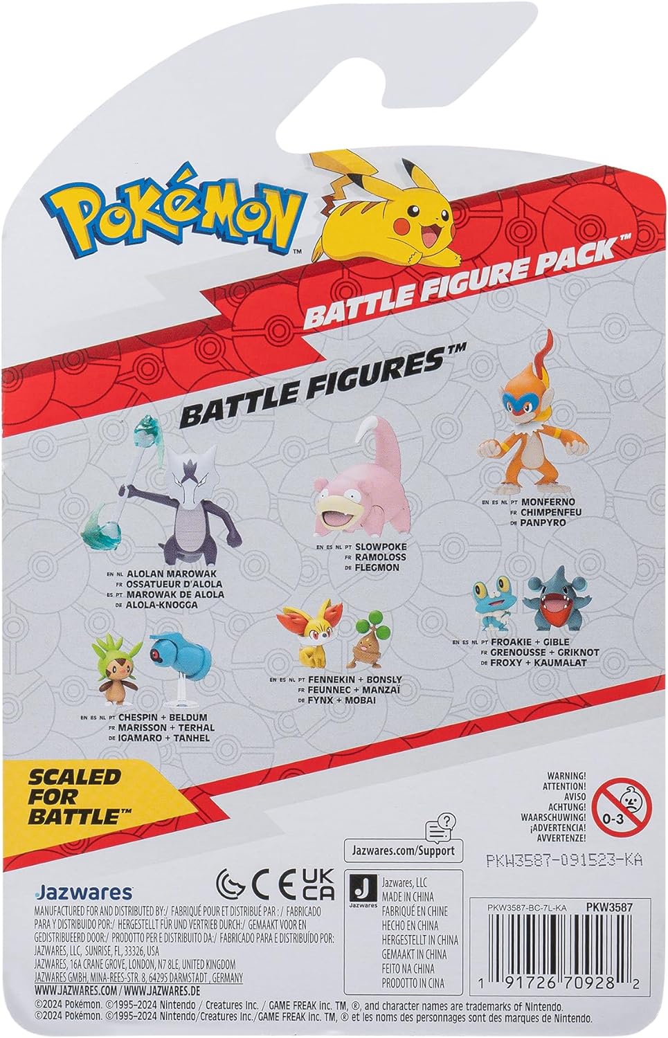 Pokémon Battle Figure First Partner 2 Pack - 2-Inch Bulbasaur and Pikachu Battle Figures with Authentic Details