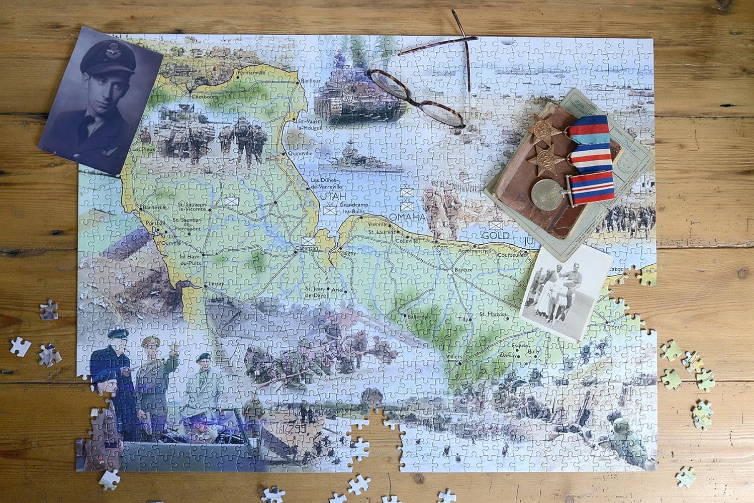 1000 Piece Jigsaw Puzzle Imperial War Museums D-Day Landing Operation Overlord Allied invasion of Normandy WW 2 For Adults Size 66X50cm