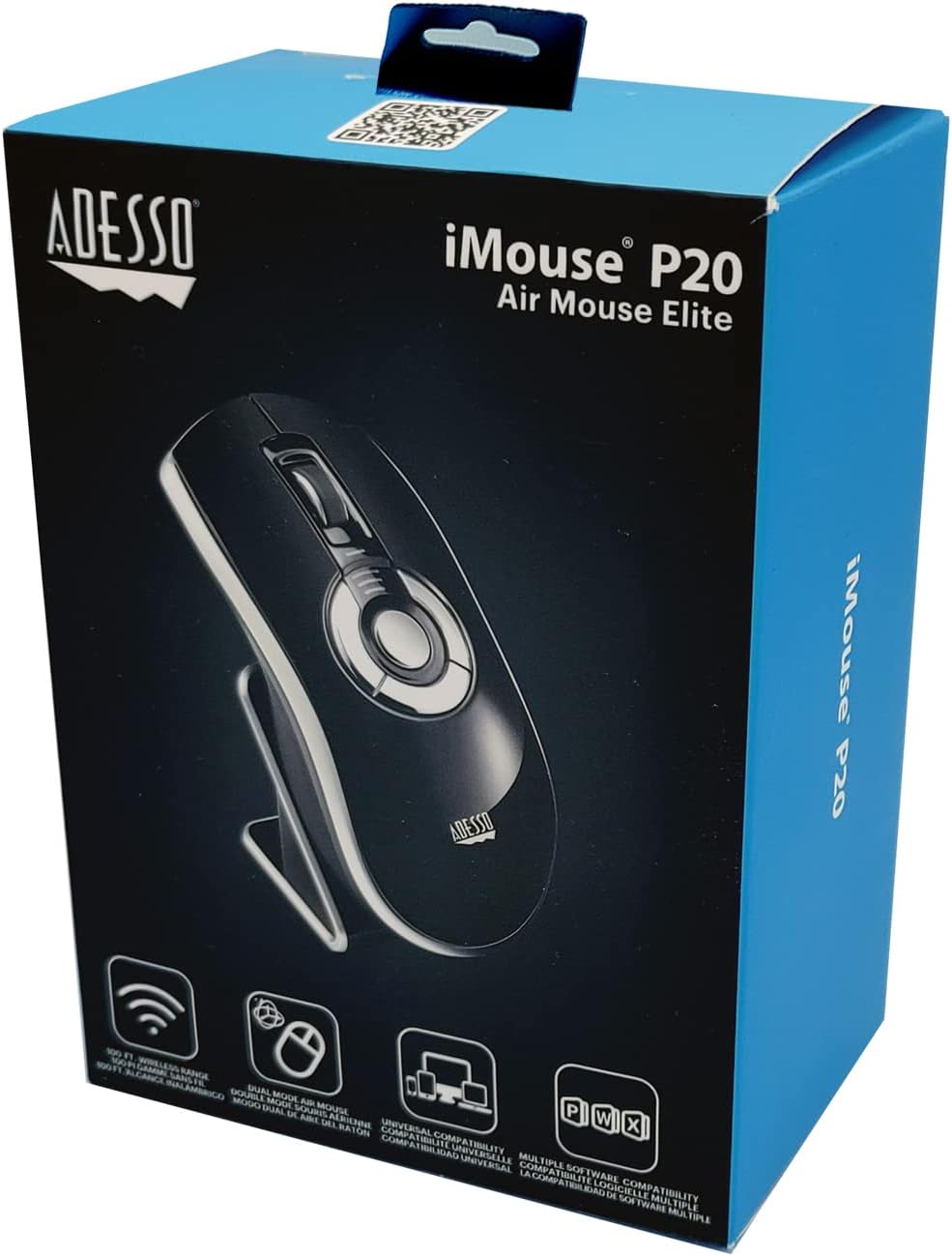 Adesso iMouse P20 Air Mouse Elite Rechargeable Desktop Mouse and Remote Presentation Programable Buttons