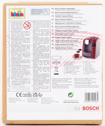 Theo Klein 9543 Bosch Tassimo Coffee Machine I Can be Filled up with Water, Which Runs Through with Sound I Includes Espresso Set I Dimensions: 20 cm x 16 cm x 20 cm