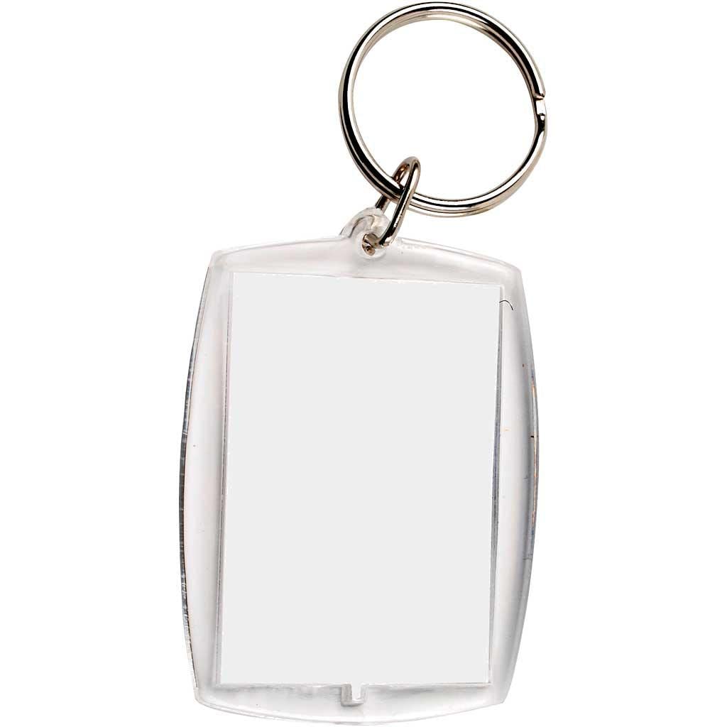 Key rings, size 40x50 mm, Rectangular, 25pcs