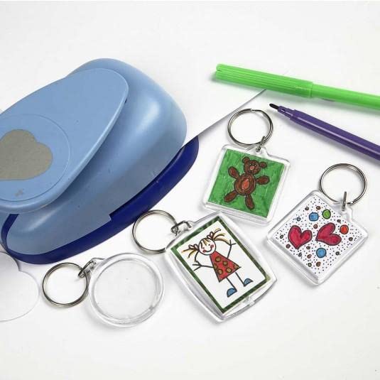 Key rings, size 40x50 mm, Rectangular, 25pcs