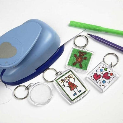 Key rings, size 40x50 mm, Rectangular, 25pcs