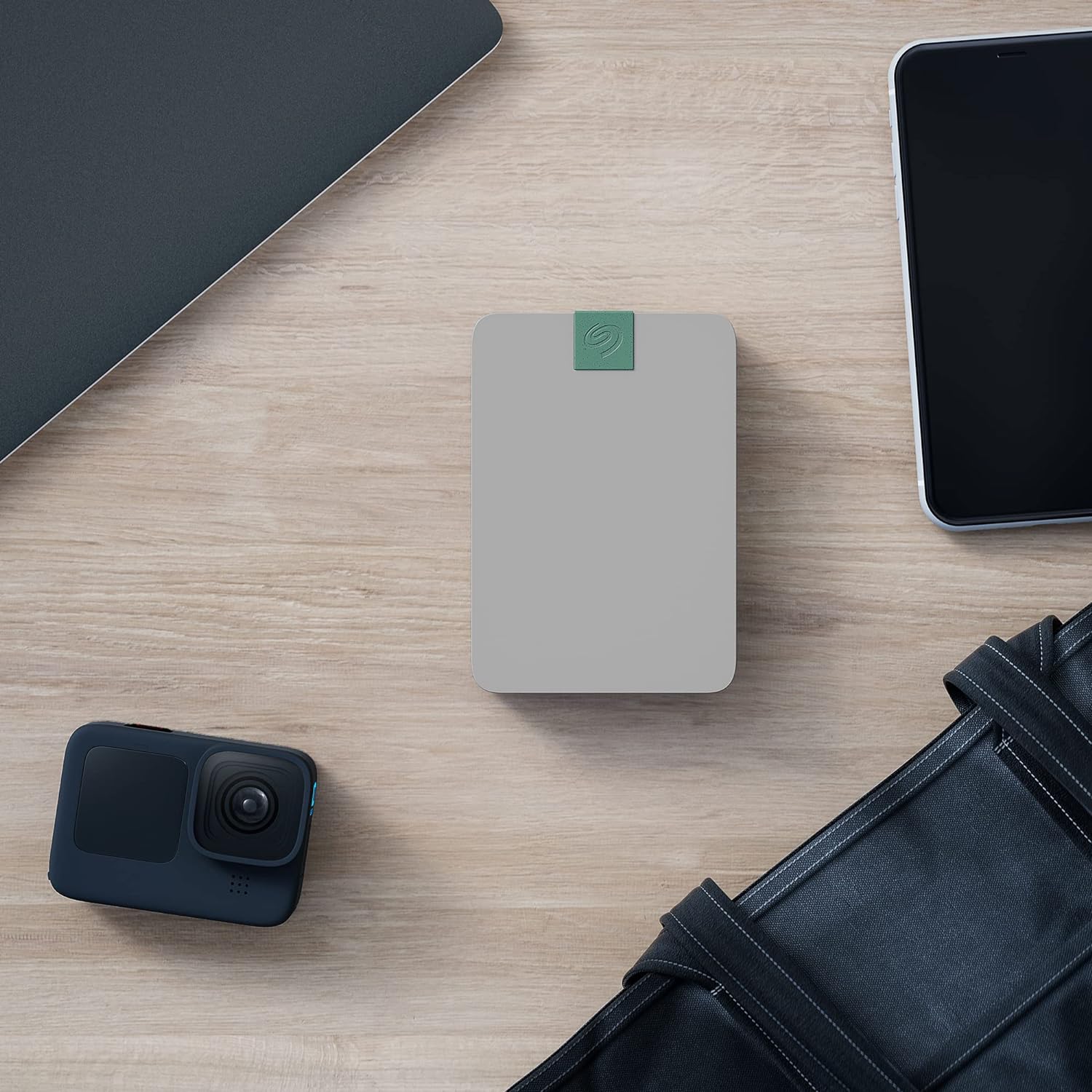 Seagate Ultra Touch HDD, 5 TB, External HDD, Pebble Grey, Post-Consumer Recycled material, USB-C compatibility with PC, Mac & Chromebook, Dropbox and Mylio included, 2yr Rescue Services (STMA5000400) 5TB Environmentally Friendly