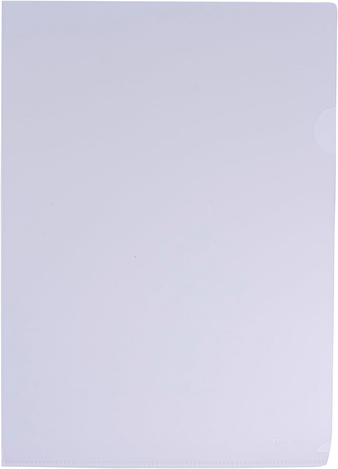 Exacompta - Ref 58320E - Box of 100 Forever Corner Pockets - Made of Recycled Grained Polypropylene - Thickness 12/100th - Dimensions: 22 x 31 cm - Format to File A4 - Crystal Colour