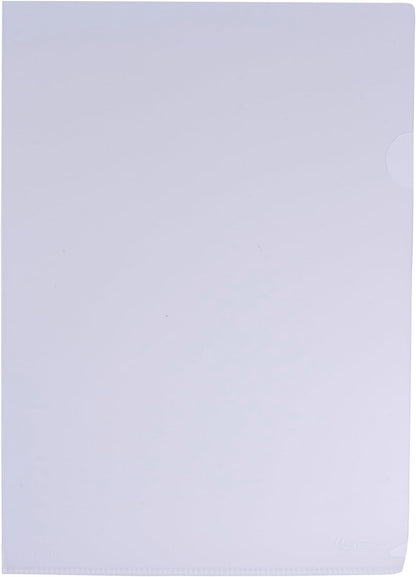 Exacompta - Ref 58320E - Box of 100 Forever Corner Pockets - Made of Recycled Grained Polypropylene - Thickness 12/100th - Dimensions: 22 x 31 cm - Format to File A4 - Crystal Colour