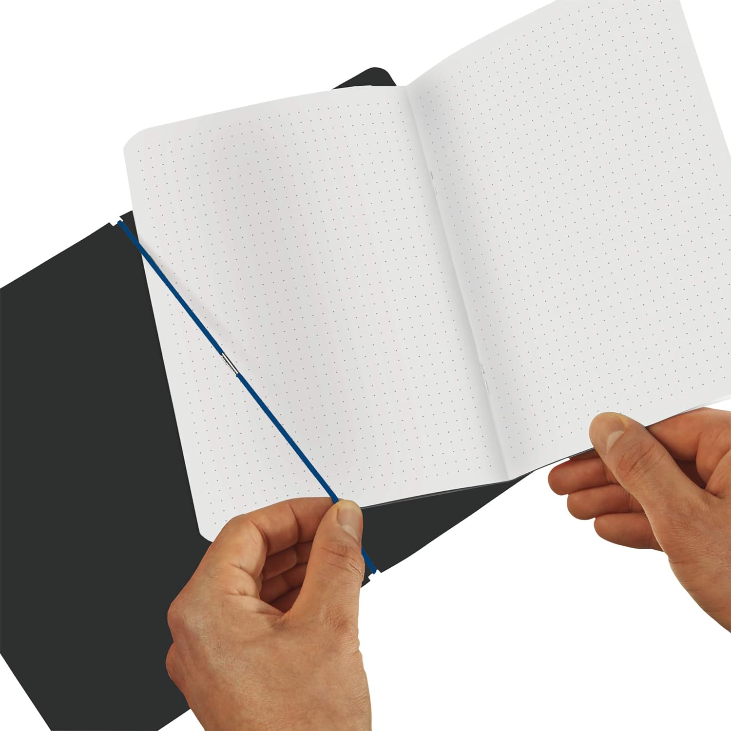 herlitz 50033720 Notebook Flex Linen A6 40 Sheets Dotted, FSC Mix, Colour: Grey, Pack of 1