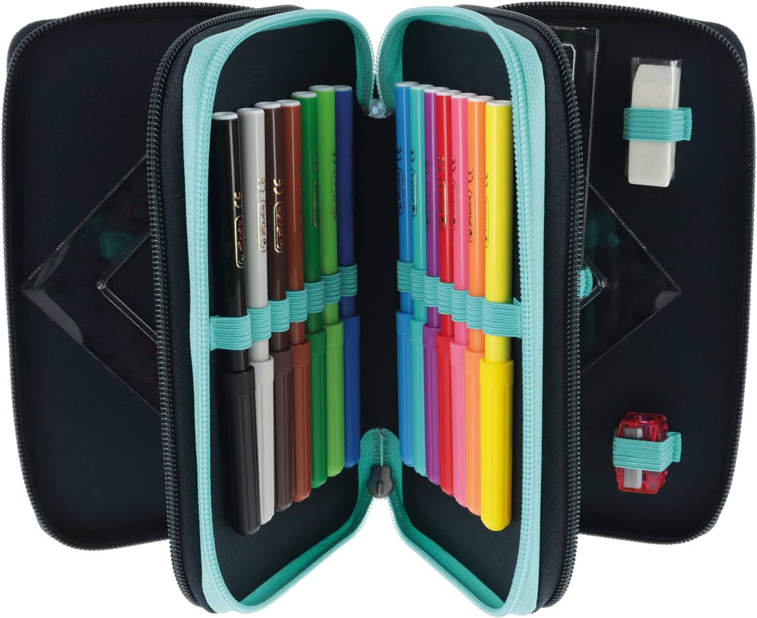 Herlitz TriCase 31-Piece Pencil Case with Motif, Sweet Jungle, Kindergepäck, writing case