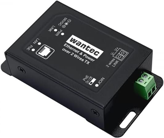Wantec 2wIP E Adapter PoE-Schraubklemme-Client/Emp