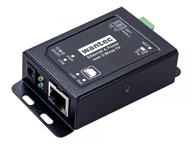 Wantec 2wIP E Adapter PoE-Schraubklemme-Client/Emp