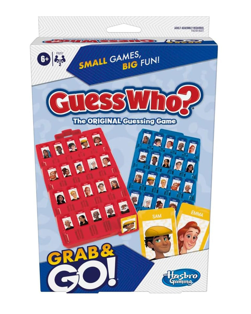 Hasbro Gaming Guess Who? Grab and Go, Jeu de devinettes Original pour Enfants, Jeu Portable à 2 Joueurs, Jeu de Voyage pour Enfants
