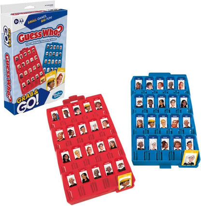 Hasbro Gaming Guess Who? Grab and Go, Jeu de devinettes Original pour Enfants, Jeu Portable à 2 Joueurs, Jeu de Voyage pour Enfants