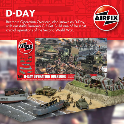 Airfix A50192 D-Day Fighters Gift Set, Craft Kit, 1/72 Scale Plastic Model Plane Kits for Adults to Build - Aeroplane Gifts for Men