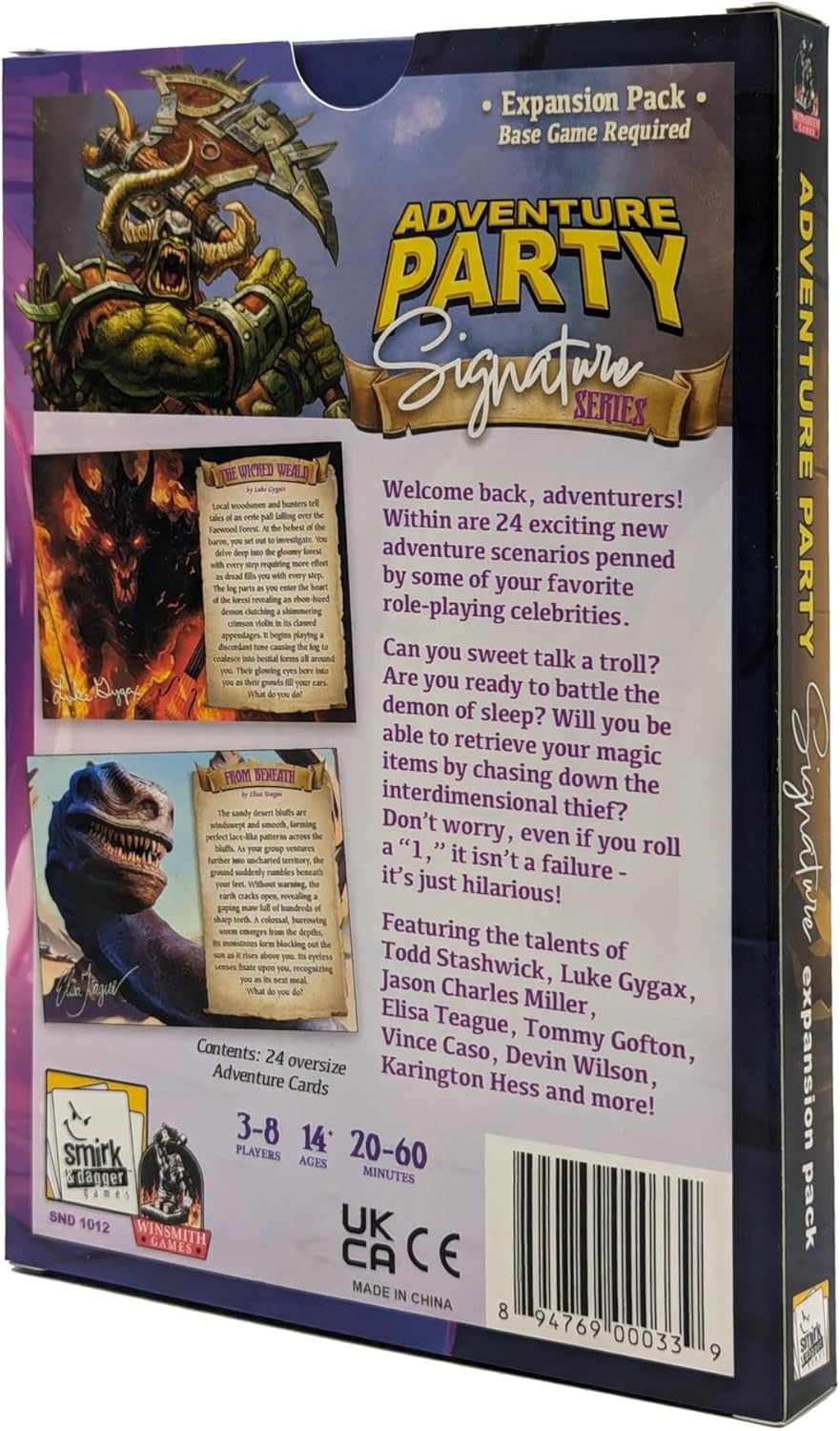 Adventure Party: Signature Series Expansion by Smirk & Dagger, Party Board Game, for 3 to 8 Players and Ages 14+