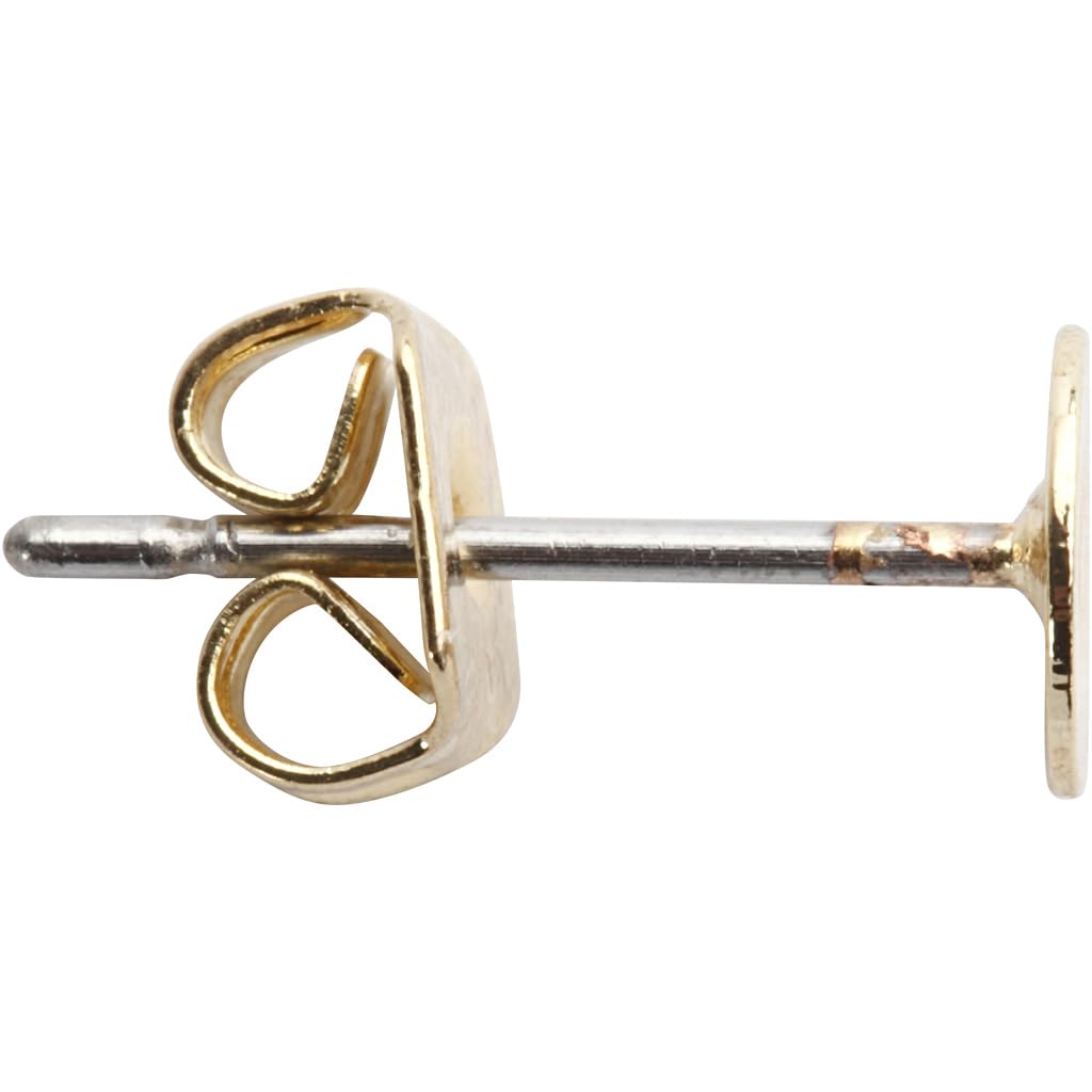 Oorstekers 13 mm verguld