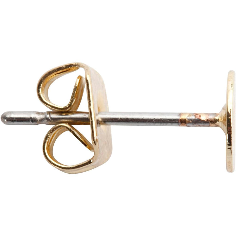 Oorstekers 13 mm verguld