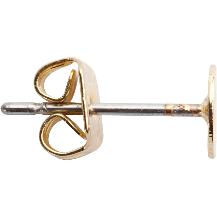 Oorstekers 13 mm verguld
