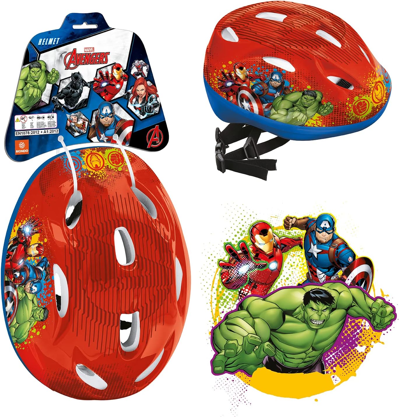MONDO Toys-Casco de Bicicleta Infantil Avengers-18179 Casco Avengers, Color Azul, 26 x 20.5 x 13 cm (18179