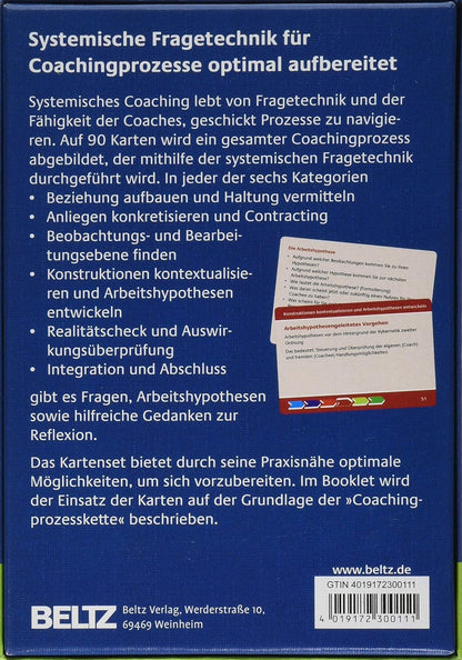 Kartenset Fragetechnik für systemisches Coaching: 90 Fragekarten mit Anleitung. Mit 56-seitigem Booklet (Coachingkarten)