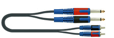Roksolid 2m 2x 6.3mm Mono Jack to 2x Male Phono Audio Cable