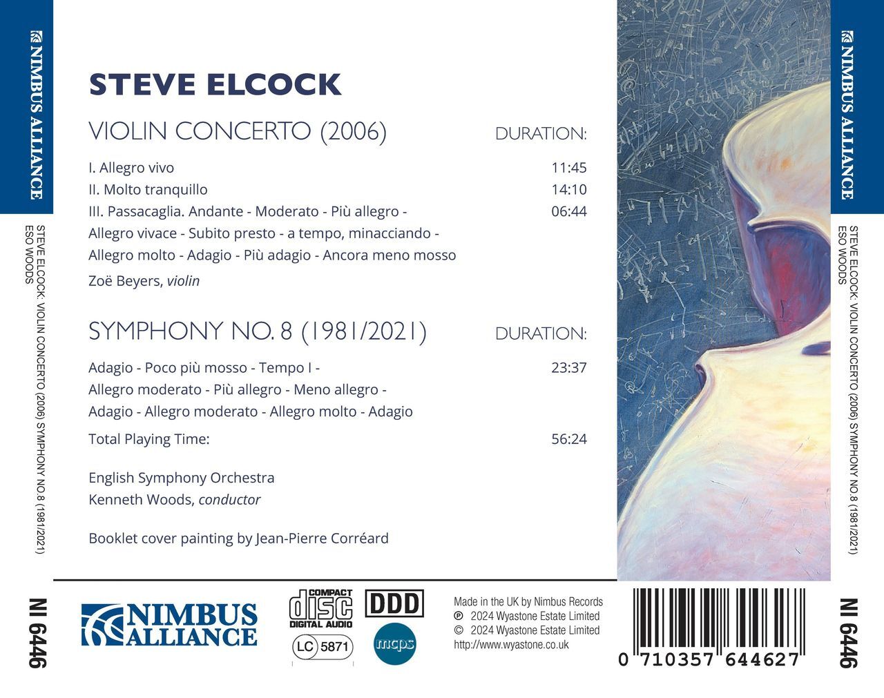 Steve Elcock: Symphony No. 8/Violin Concerto: Part of the 21st Century Symphony Project