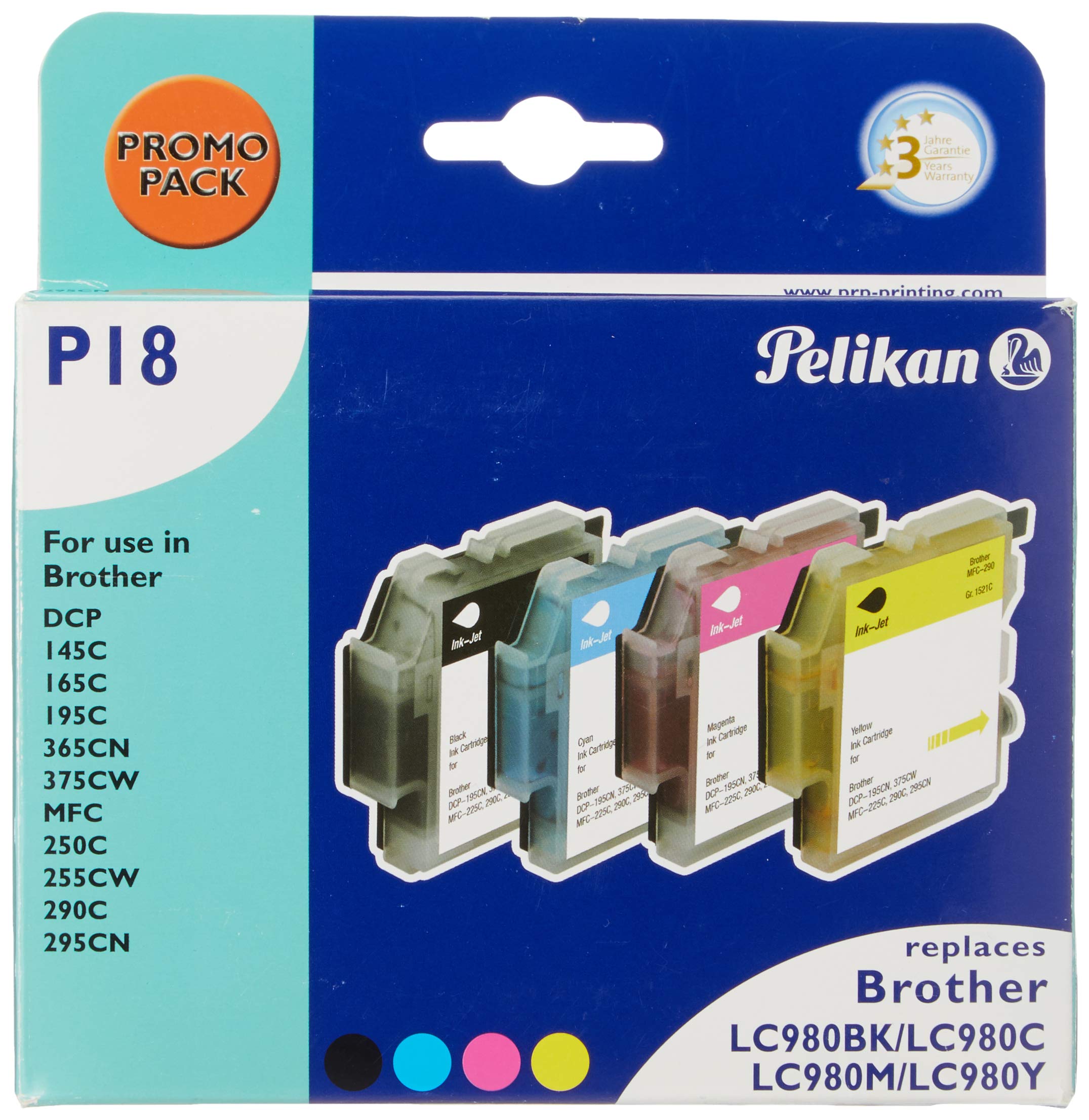 Pelikan Tintenpatrone fur brother LC980/4107602 4