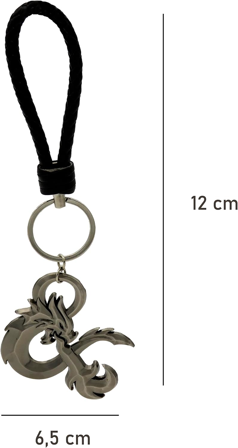CYPBRANDS KR-01-DD D&D Keychain Toy, Metallic Silver, Estandar