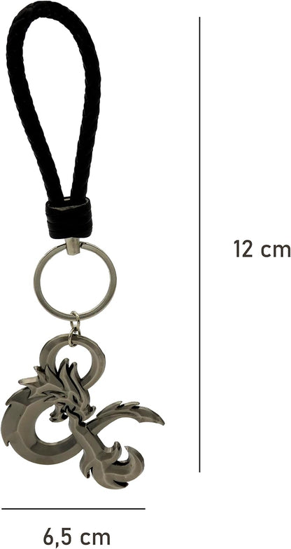CYPBRANDS KR-01-DD D&D Keychain Toy, Metallic Silver, Estandar
