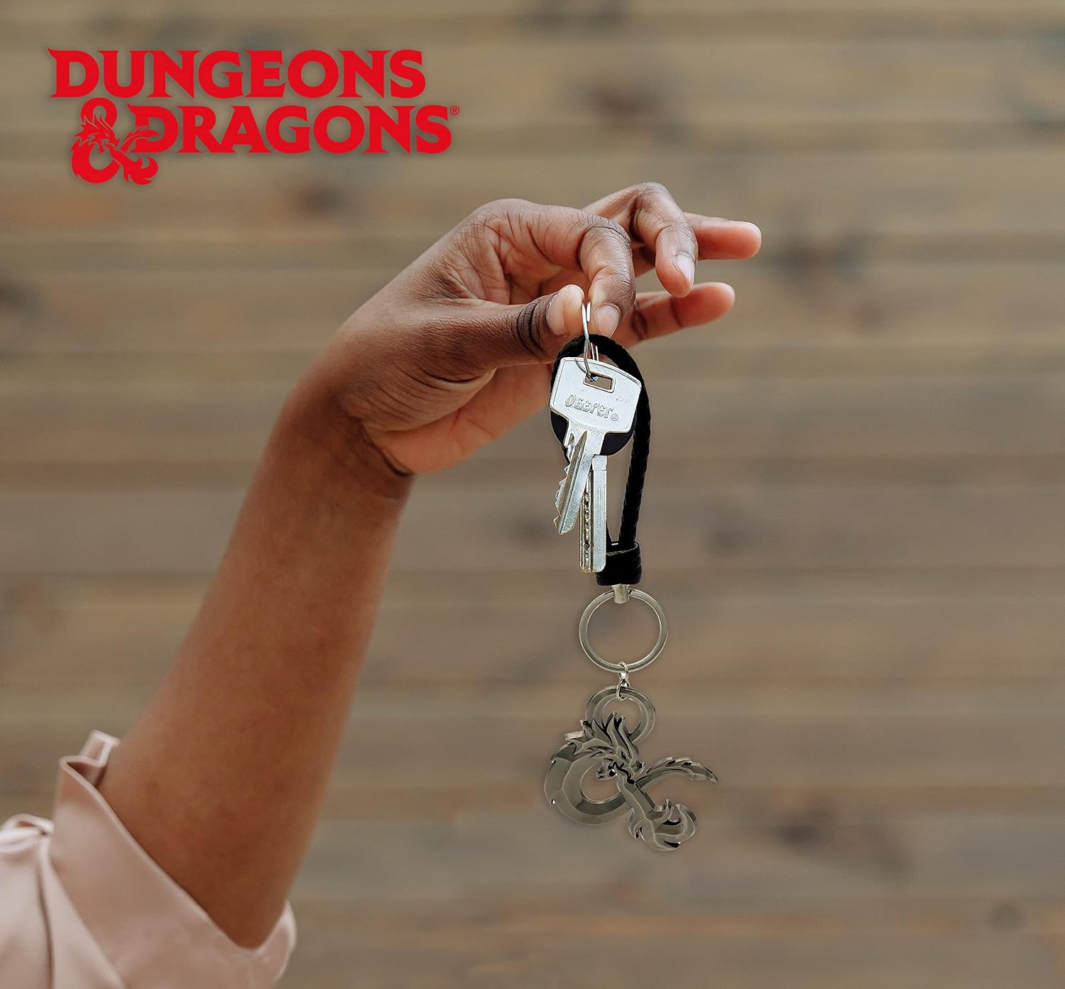 CYPBRANDS KR-01-DD D&D Keychain Toy, Metallic Silver, Estandar