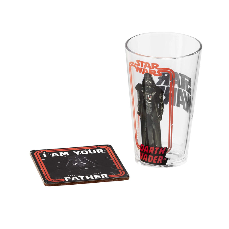 Funko UT-SW06422 Star Wars Pint Glass and Coaster Set, Multicolour, 568ml