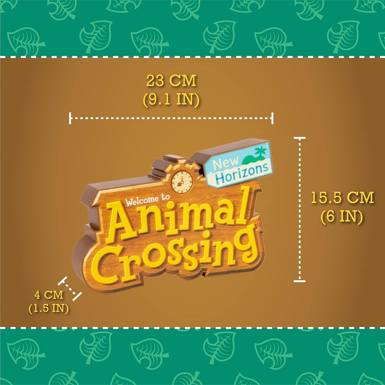 Paladone Lampada Logo Animal Crossing Logo con 2 modalità di luci, Licenza Ufficiale, Merchandising