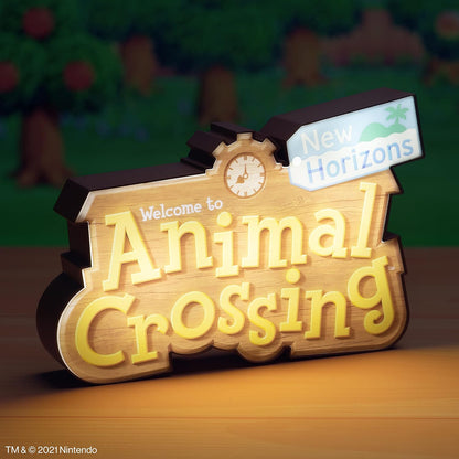 Paladone Lampada Logo Animal Crossing Logo con 2 modalità di luci, Licenza Ufficiale, Merchandising