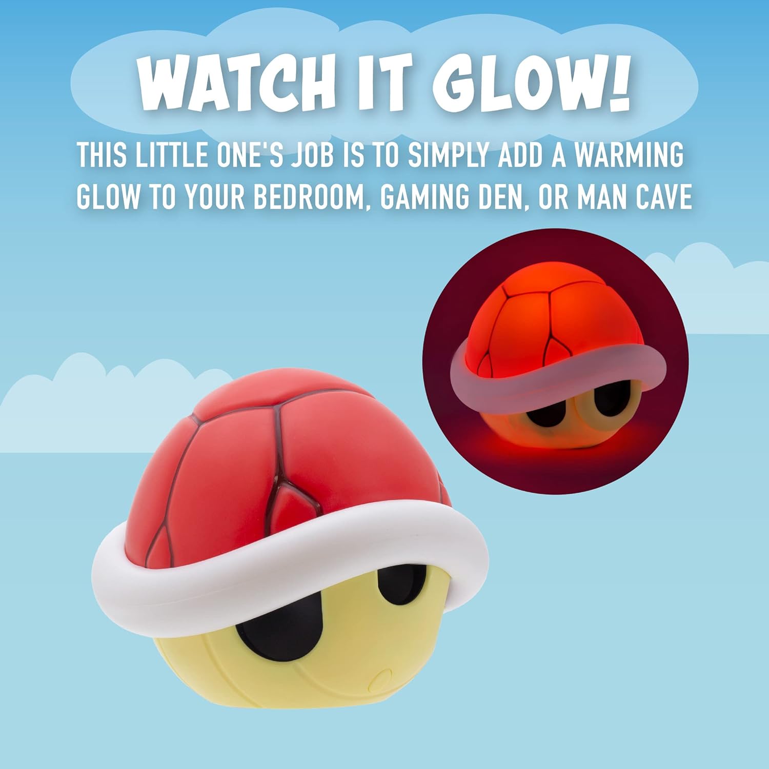 Paladone Super Mario Red Shell Light with Sound | Gaming Home Décor | Officially Licensed Nintendo Merchandise