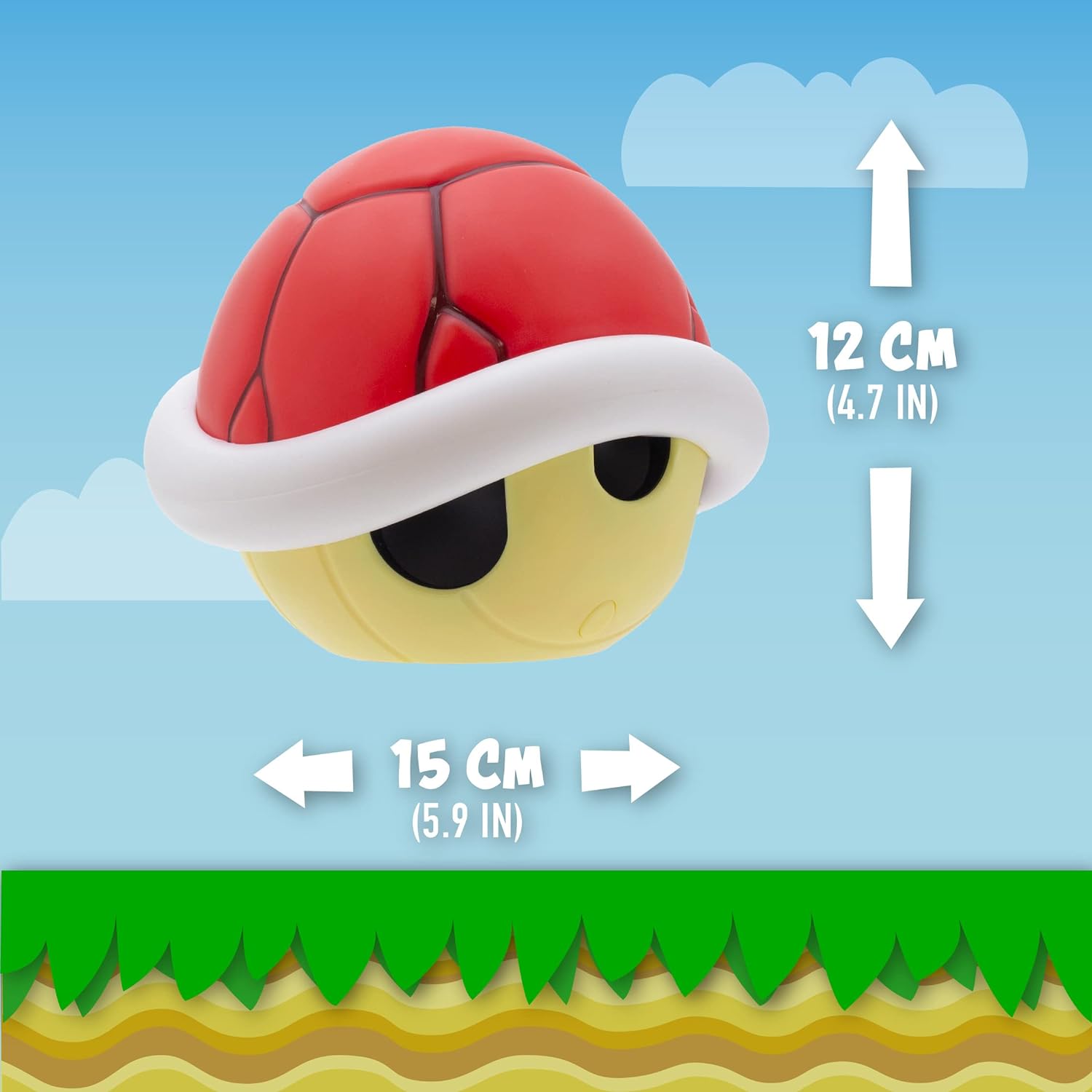 Paladone Super Mario Red Shell Light with Sound | Gaming Home Décor | Officially Licensed Nintendo Merchandise