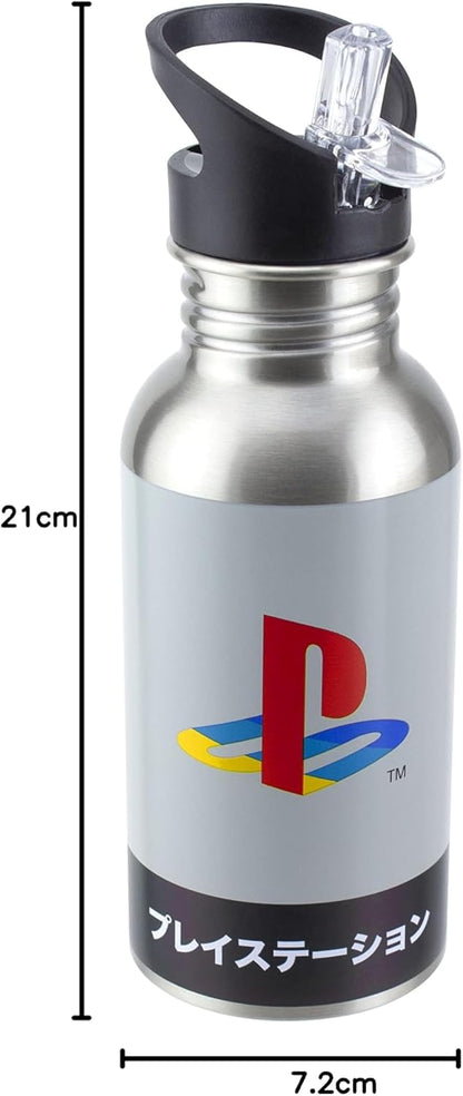 PlayStation Paladone Heritage Stainless Steel Water Bottle, 500 ml, 16.9 fl oz, Multicolored
