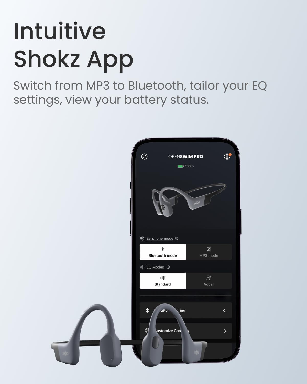 SHOKZ OpenSwim Pro Grey (SZ-HEA-0100
