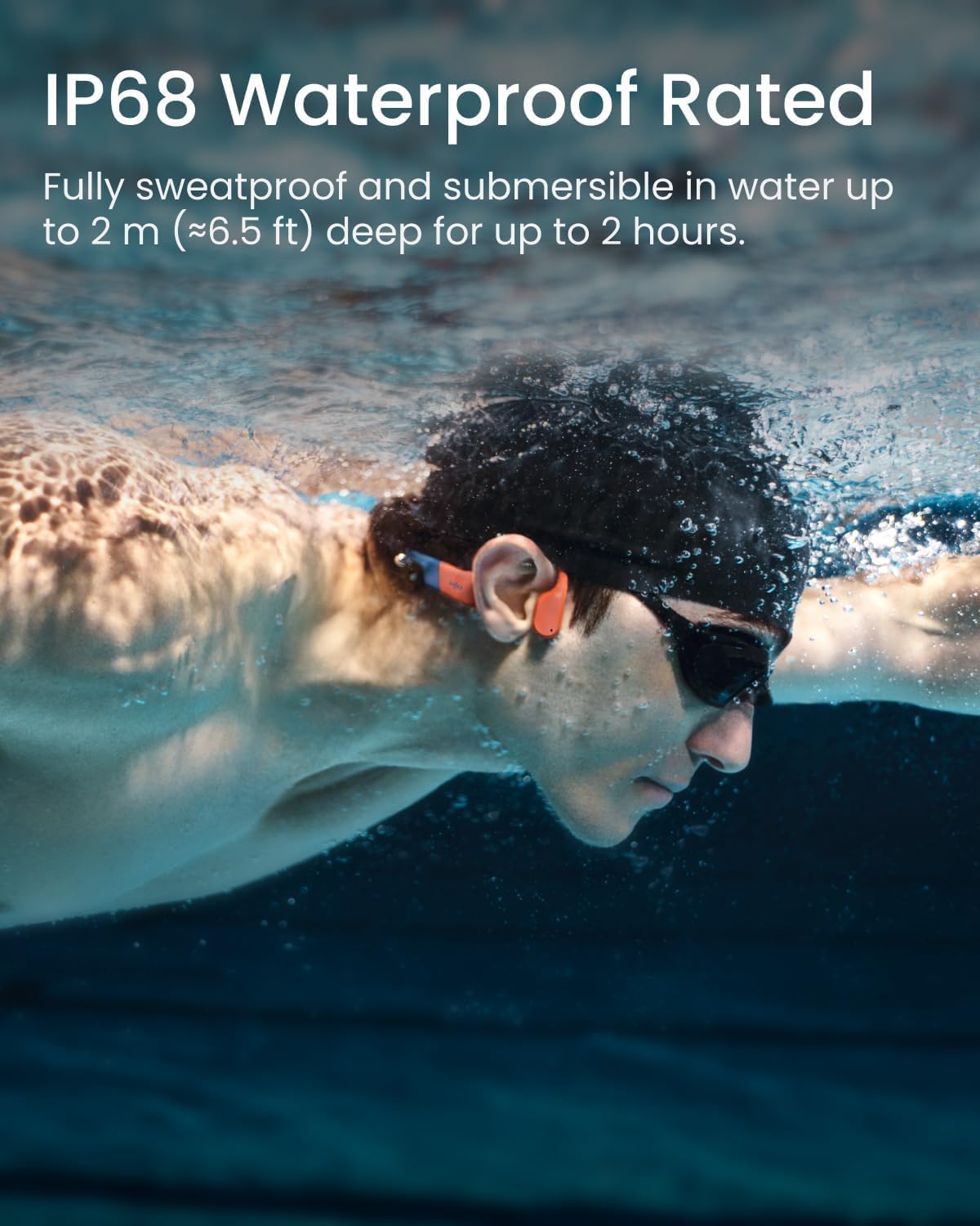 `Shokz - Openswim Pro, Bone Conduction Headset  - Red`