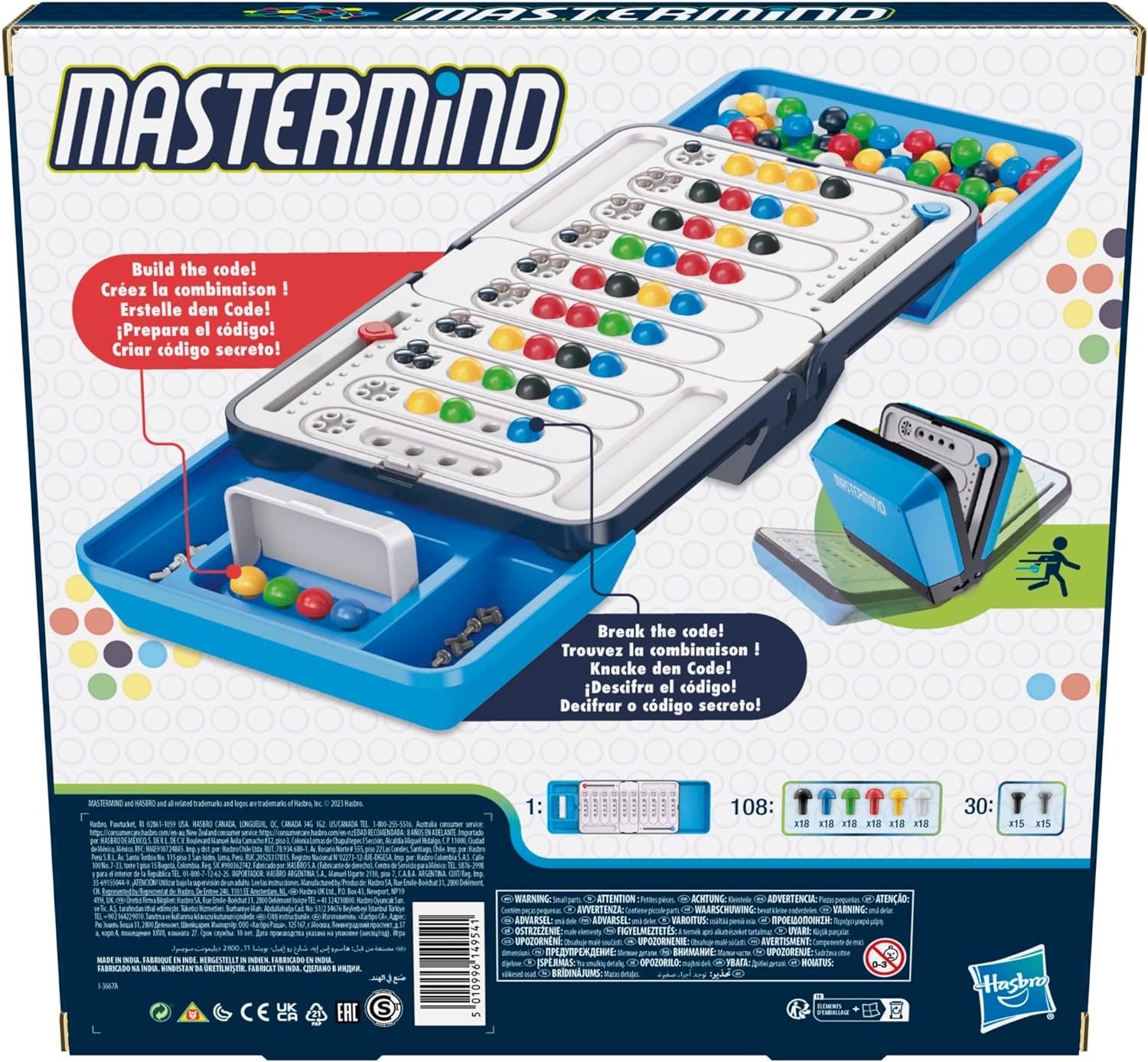 Mastermind Board Game for Families and Children, The Classic Code Cracking Game, Family Games