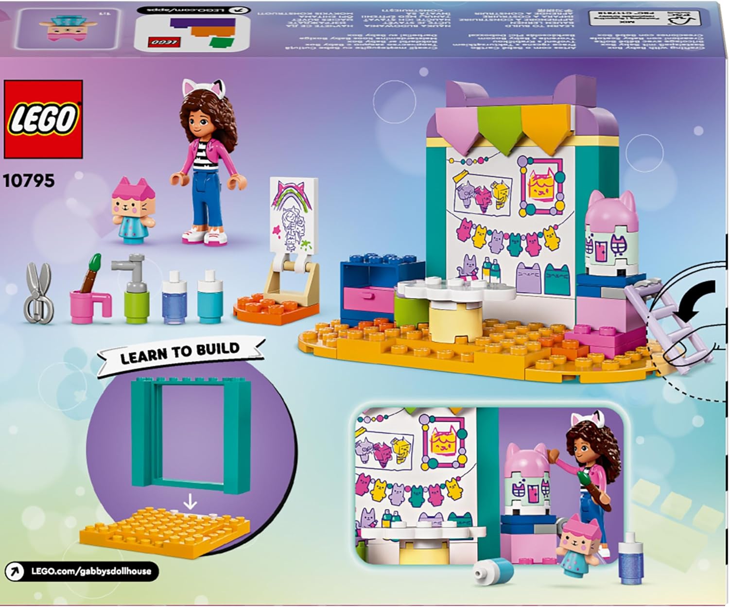 LEGO Gabby’s Dollhouse Crafting with Baby Box Toy for 4 Plus Year Old Kids, Girls & Boys, Preschool Learning Toys for Imaginative play, Birthday Gift Idea 10795