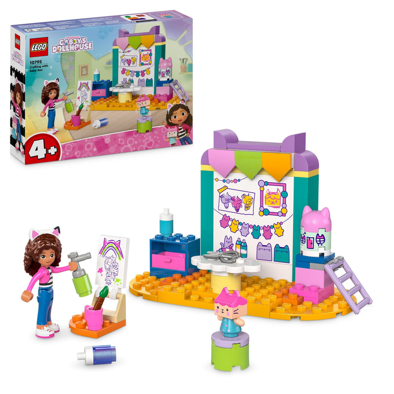LEGO Gabby’s Dollhouse Crafting with Baby Box Toy for 4 Plus Year Old Kids, Girls & Boys, Preschool Learning Toys for Imaginative play, Birthday Gift Idea 10795