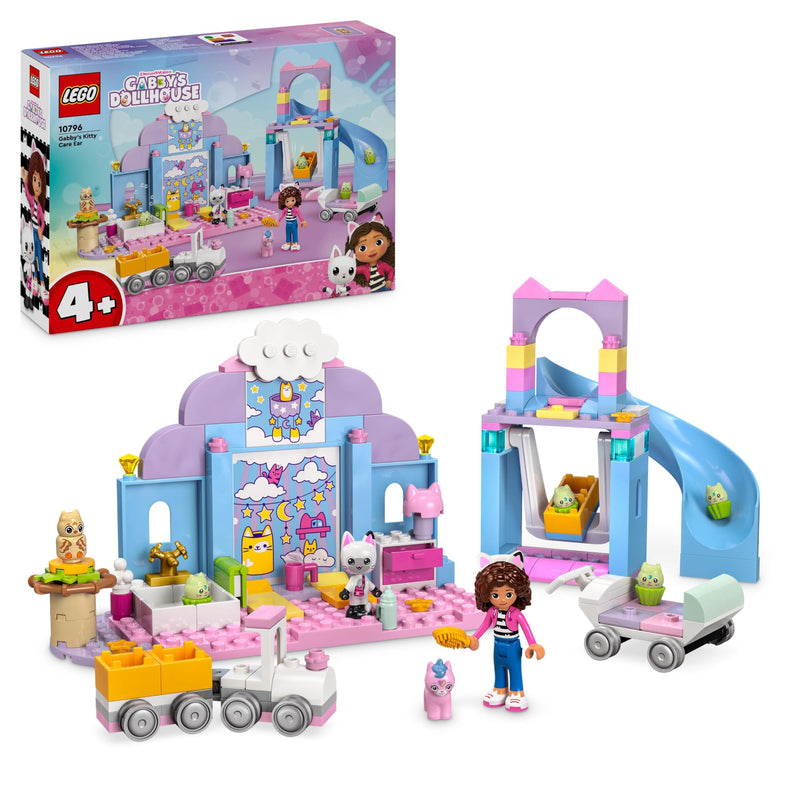 LEGO Gabby’s Dollhouse Gabby’s Kitty Care Ear Animal Playset for Kids, Role-Play Toy for 4 Plus Year Old Girls & Boys, with Slide and Figures, Birthday Gift for Kids 10796