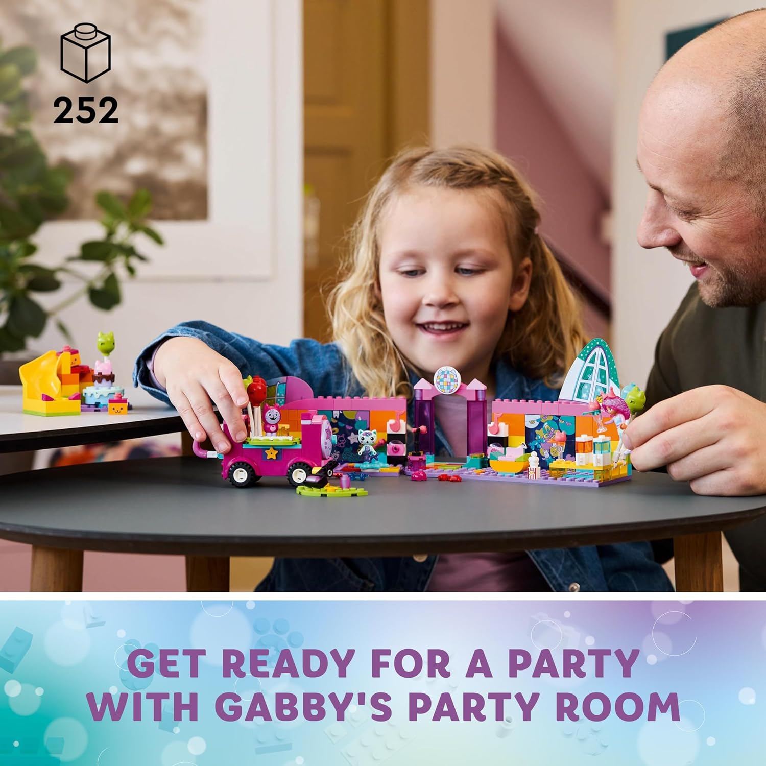LEGO Gabby’s Dollhouse Gabby’s Party Room Disco Playset for Kids, DJ Entertainment Toy with Slide and Animal Figures, Creative Role Play Gift for 4 Plus Year Old Girls & Boys 10797